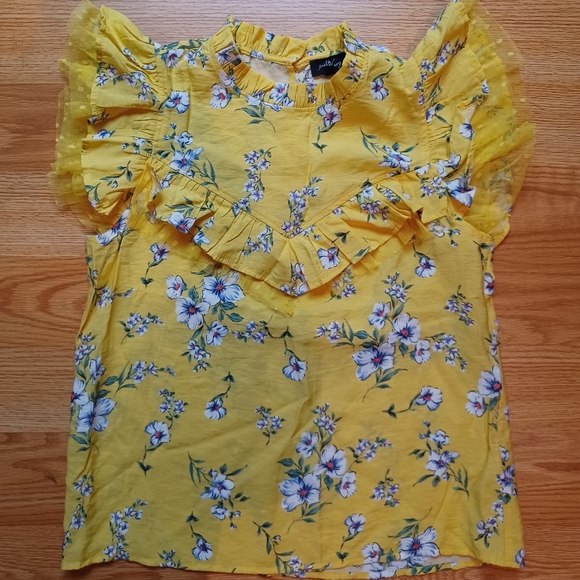 Elegant Yellow Floral top - Picture 1 of 5